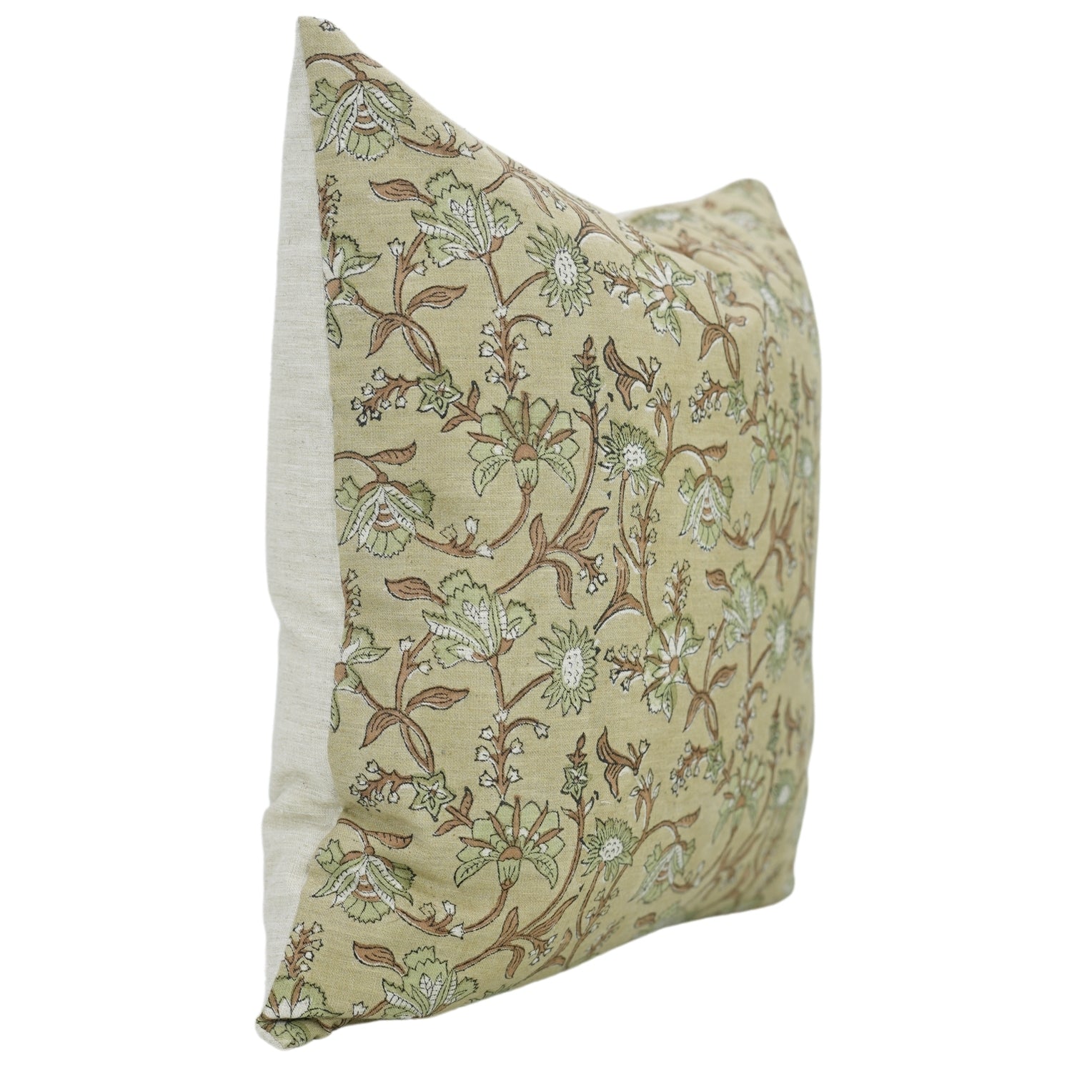 Block Print Linen Blend Pillow Cover-Naayab