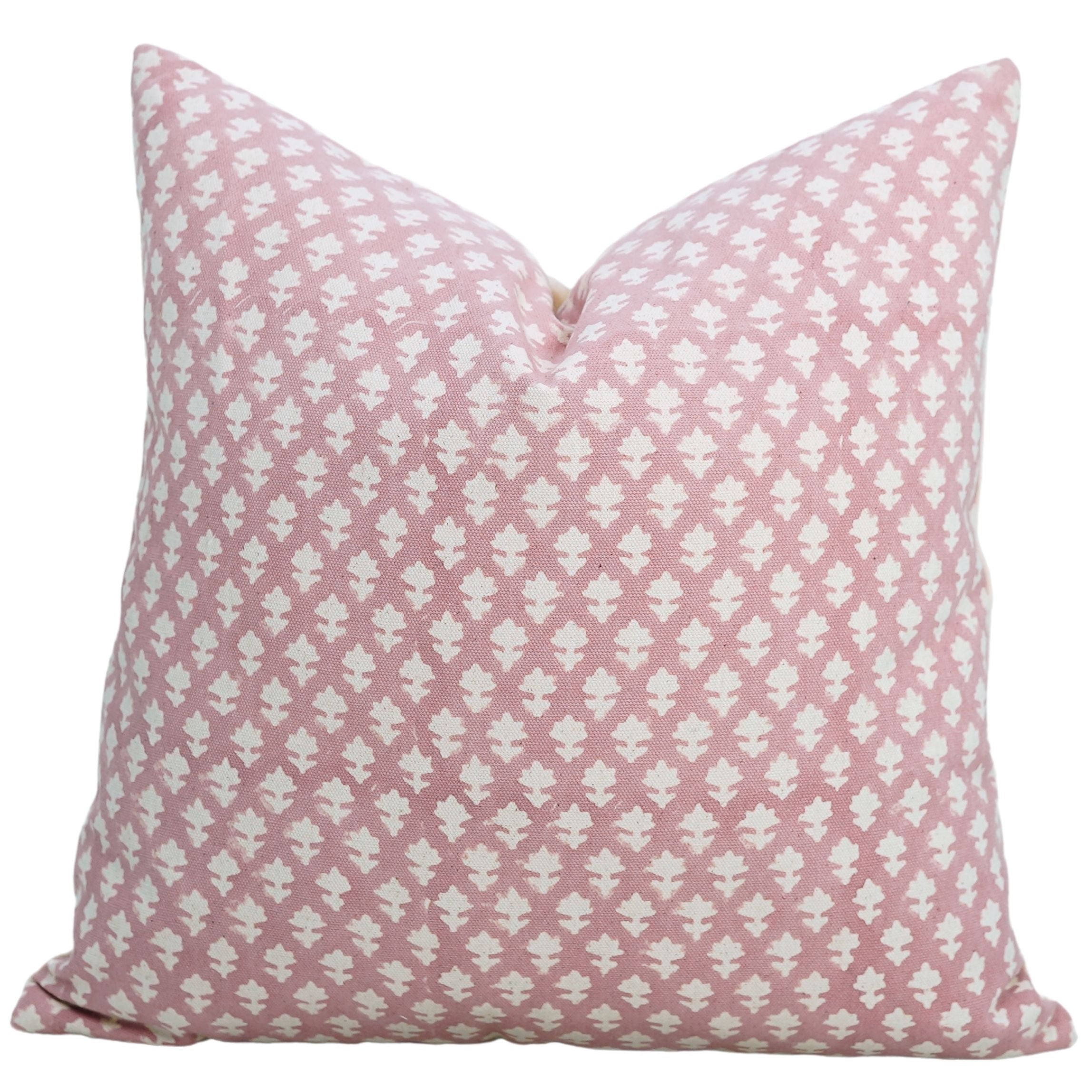 Block Print Linen Pillow Cover- PINKCITY - FABDIVINE LLC