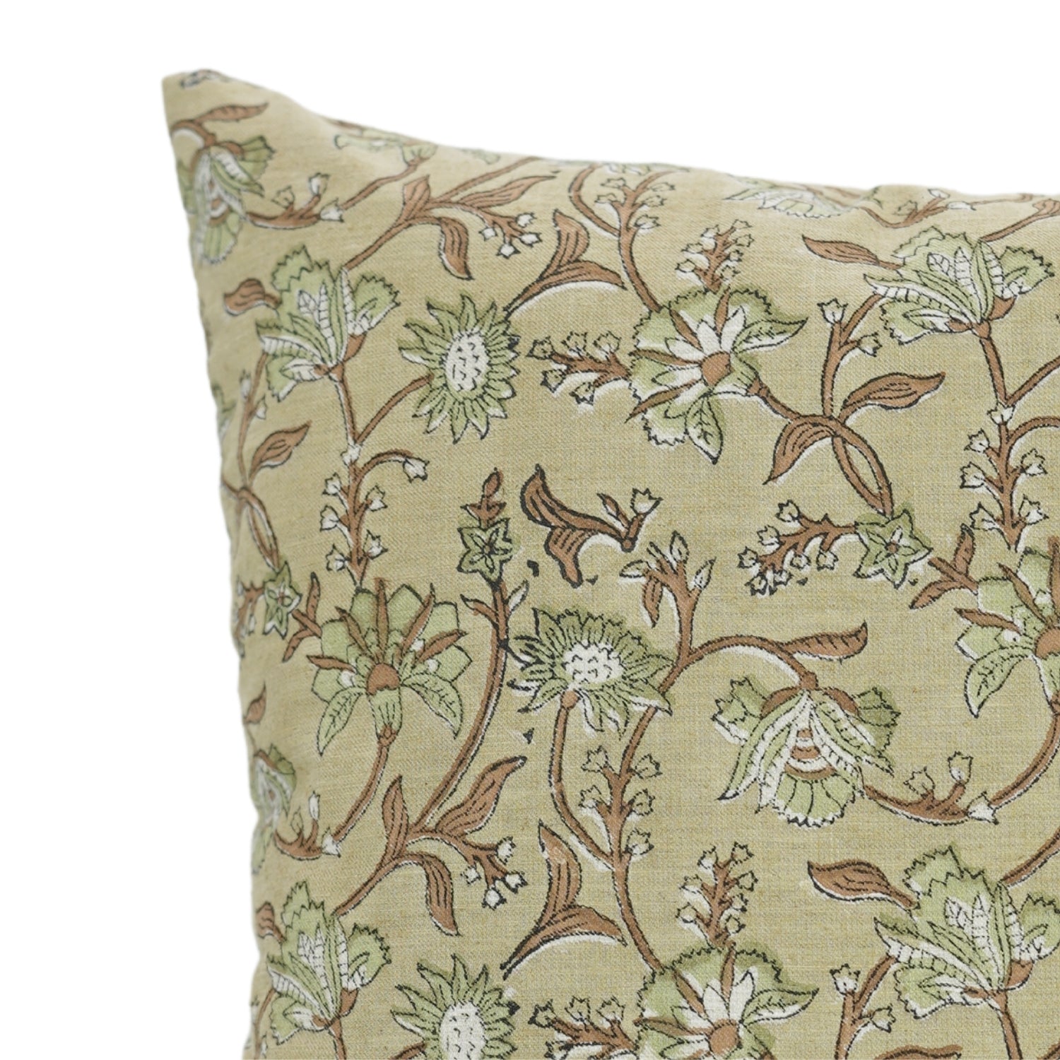 Block Print Linen Blend Pillow Cover-Naayab