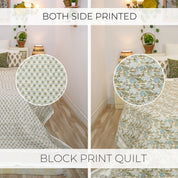 Soft Cotton Quilts & Blankets – Medium weight & Block Printed