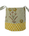 BOHEMIAN LINEN BLOCK PRINTED STORAGE BIN/BASKET FOLDABLE FABRIC HANDMADE ORGANIZER - AMITABH