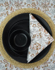 FLORAL PRINTED TABLE DECORATIVE DINING 100% COTTON COVER WITH NAPKINS - QUDRAT