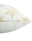 Mustard & White Sparkle Handblock Cushion Cover – Floral Print on Thick Cotton Fabric