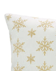 Mustard & White Sparkle Handblock Cushion Cover – Floral Print on Thick Cotton Fabric