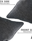 Solid Linen Fabric Throw Pillow Cases In Grayish