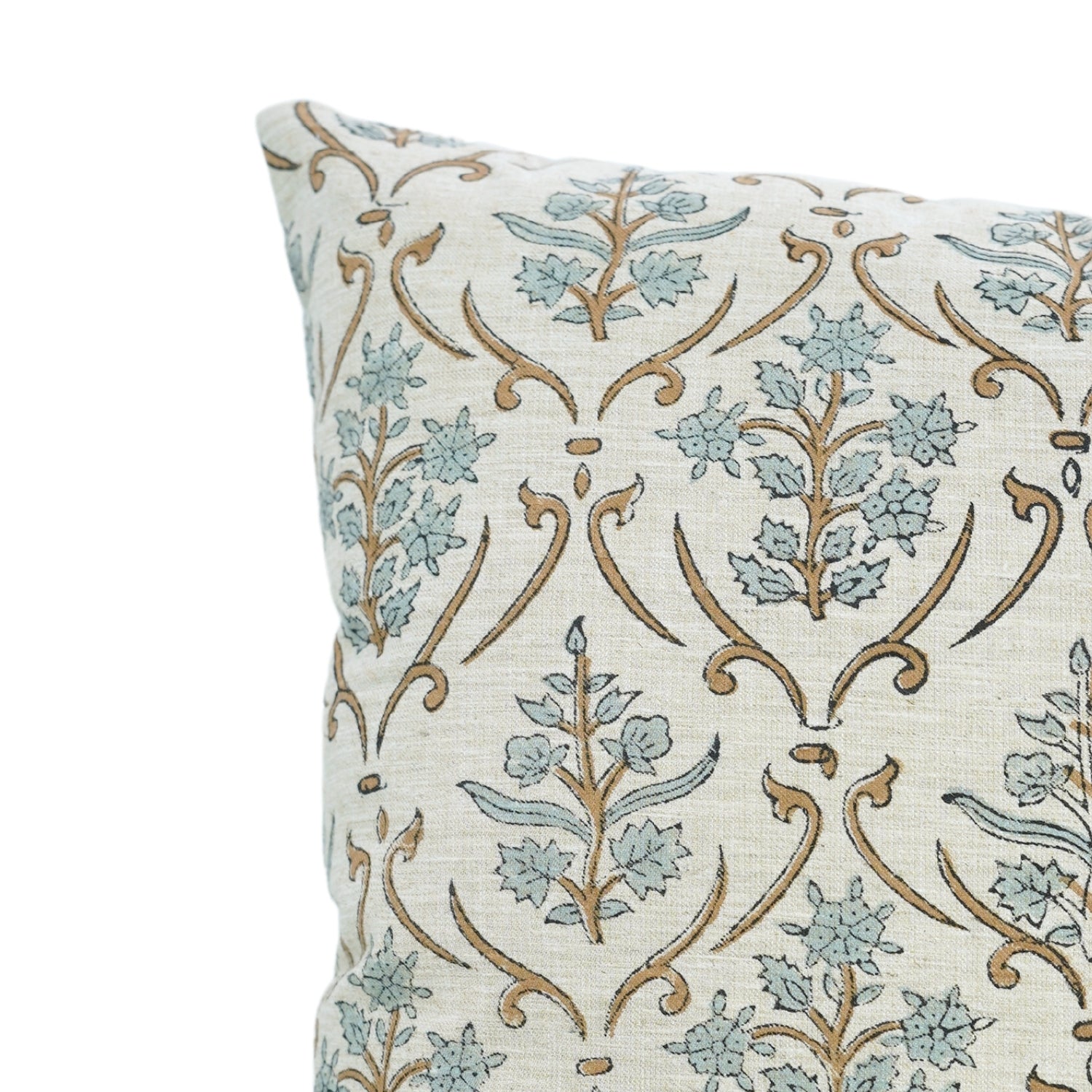 Block Print Linen Blend Pillow Cover-Vishal Pushpa