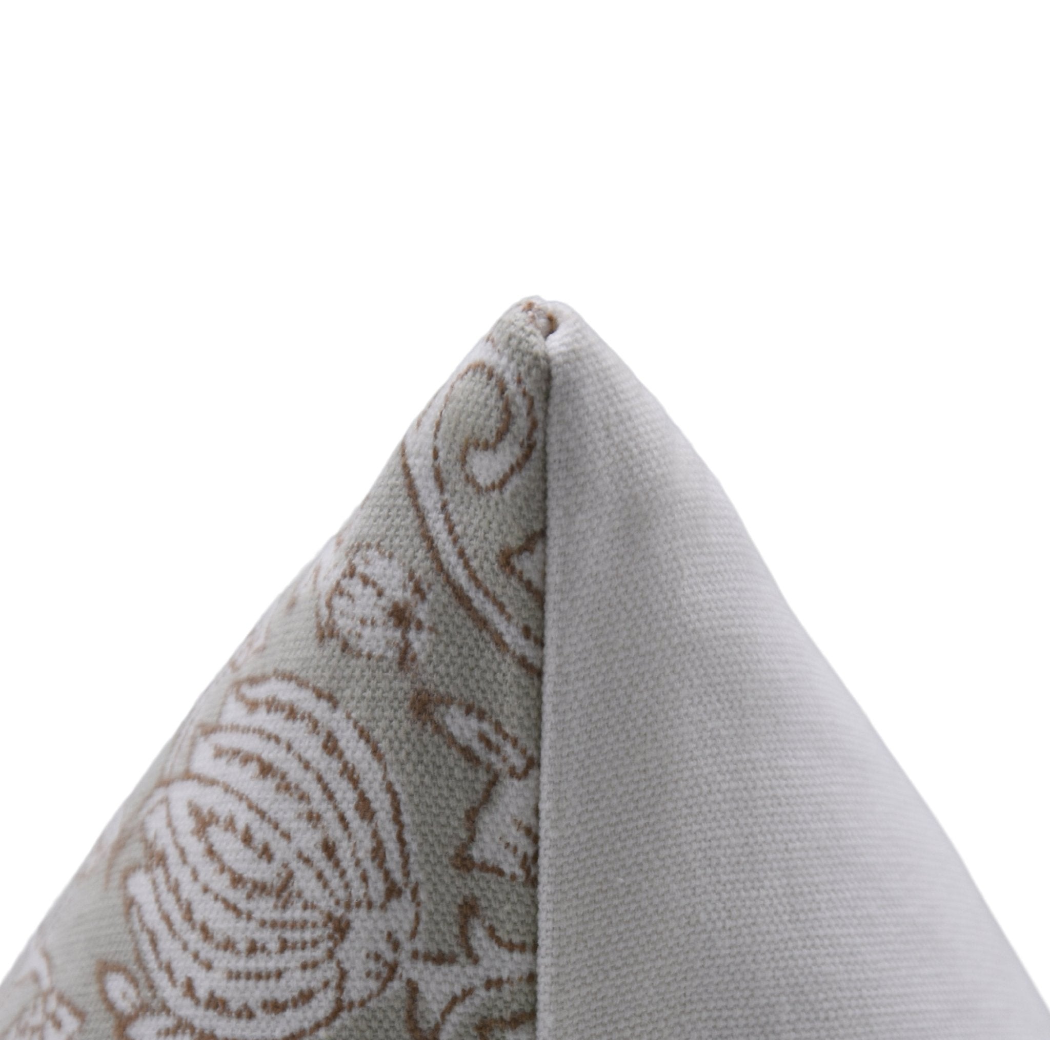 Handmade pillow cover Thick cotton white fabric 6 KAMAL - Fabdivine