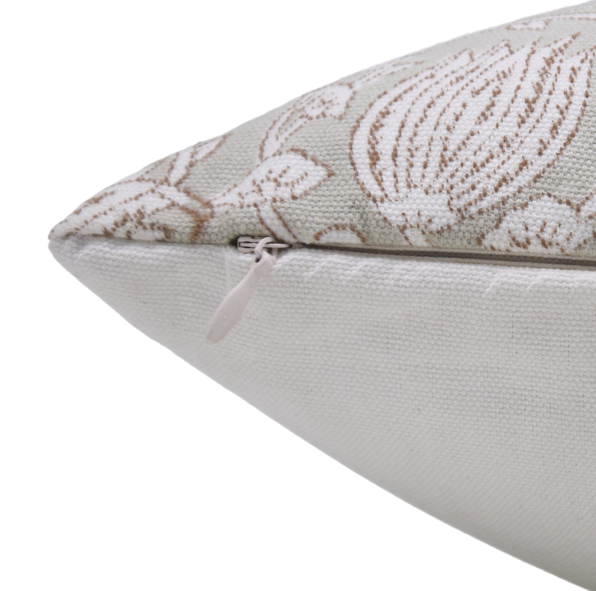 Handmade pillow cover Thick cotton white fabric 6 KAMAL - Fabdivine