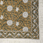 Block Printed Floral Cotton Comfort Quilt