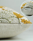 Block Print Viscous Linen Pillow Cover-Akashganga