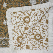 Block Printed Floral Cotton Comfort Quilt