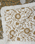 Block Printed Floral Cotton Comfort Quilt