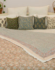 Medium-Weight Soft Cotton Block Printed Quilts & Blankets