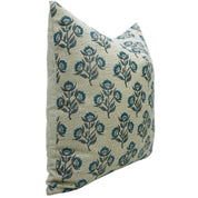 Block Print Linen Pillow Cover-BAEL PATRA - Fabdivine