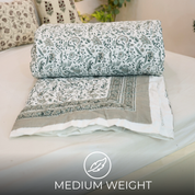 Medium Cotton Block Printed Quilt/Blankets – Soft & Elegant