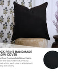 Home Decorative Solid Linen Home Accents in Black Colour