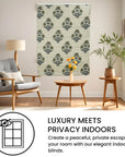 Pure Linen Block Print Roman Shade -Badshah