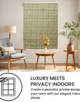 Pure Linen Block Print Roman Shade -6 Kamal