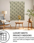 Pure Linen Block Print Roman Shade -Daisy