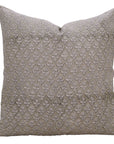 Square/Lumber block print pillow cover- Pure Linen- RIVA - Fabdivine