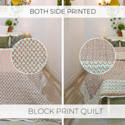 Cotton Bedspred/Quilts – Soft, Medium weight, and Beautiful Block Prints