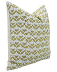 Block print Pure Linen throw pillow cover- SHEHNAZ - Fabdivine