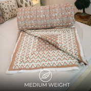 Cotton Bedspred/Quilts – Soft, Medium weight, and Beautiful Block Prints