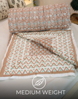 Cotton Bedspred/Quilts – Soft, Medium weight, and Beautiful Block Prints