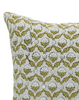 Block print Pure Linen throw pillow cover- SHEHNAZ - Fabdivine