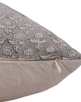 Pure Linen Block Print Designer Boho Pillow/Cushion Cover - Gulmohar