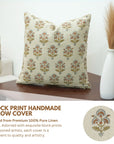 Block Print Pure Linen Pillow Cover-Traffic Light