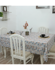 Thick Cotton White Table Cloth-Mandakini