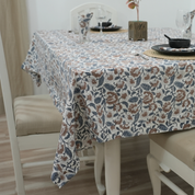 Thick Cotton White Table Cloth-Mandakini