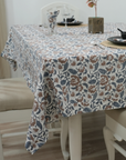 Thick Cotton White Table Cloth-Mandakini