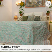 Medium-Weight Soft Cotton Block Printed Quilts & Blankets