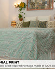 Medium-Weight Soft Cotton Block Printed Quilts & Blankets