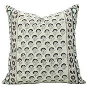 Block print Pillow cover for sofa, couch or bed- Pure Linen- JUJU FLOWER - Fabdivine