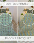 Medium Weight Cotton Block Printed Quilts