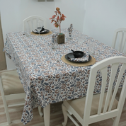 Thick Cotton White Table Cloth-Mandakini