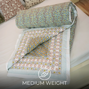 Medium Weight Cotton Block Printed Quilts