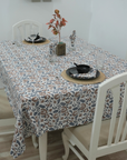 Thick Cotton White Table Cloth-Mandakini