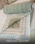 Medium Weight Cotton Block Printed Quilts