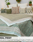 Medium Weight Cotton Block Printed Quilts