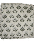 INDIAN BLOCK PRINTED HANDMADE LINEN RUFFLE SET OF TABLE FRILL NAPKIN – CHAHAT