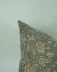 Block print Pure Linen throw pillow cover- RAMESHWARAM - Fabdivine