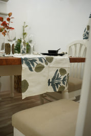 Thick Cotton White Table Runner-Badshah