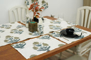 Thick Cotton White Table Runner-Badshah