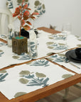 Thick Cotton White Table Runner-Badshah