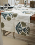 Thick Cotton White Table Runner-Badshah