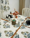 Thick Cotton White Table Runner-Badshah